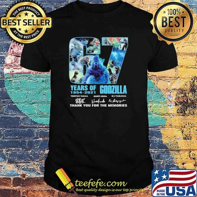 67 years 1954 2021 godzilla tomoyuki tanaka ishiro honda eiji tsubaraya thank you for the memories shirt