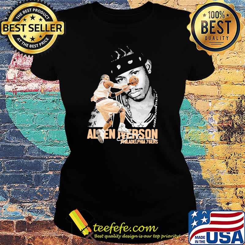 Allen Iverson Philadelphia 76ers Signature Shirt Ladies tee Allen Iverson Philadelphia 76ers Signature Shirt Ladies tee