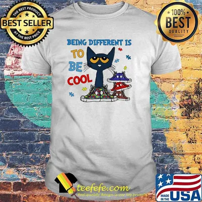 Autism Being different is to be cool cat shirt