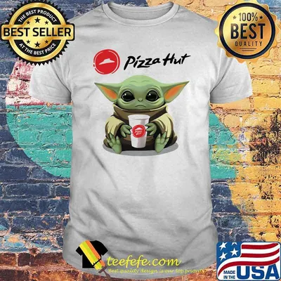 Baby Yoda Holding Pizza Hut Shirt