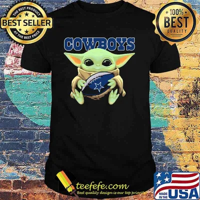 Baby Yoda Hug Ball Team Cowboys  Shirt