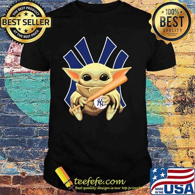 Baby Yoda Hug Ball Team New York Yankees Shirt