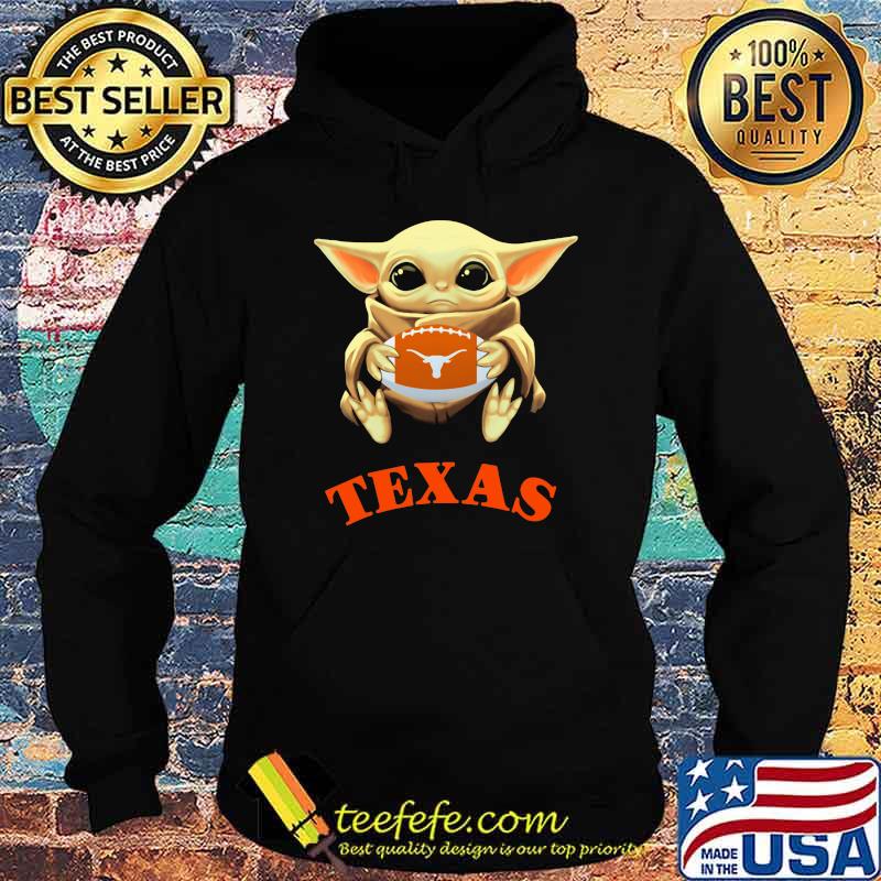 Baby Yoda Hug Ball Team Texas Longhorns Shirt Hoodie Baby Yoda Hug Ball Team Texas Longhorns Shirt Hoodie