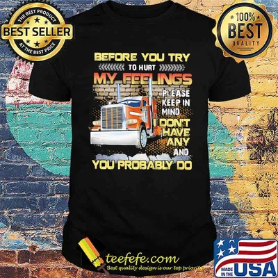 Before You try To Hurt My Feelings Please Keep In Mind I Don't Have Any And You Probably Do Trucker shirt