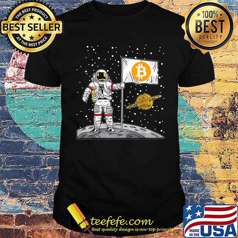 Bitcoin Astronaut To The Moon Blockchain Crypto Shirt