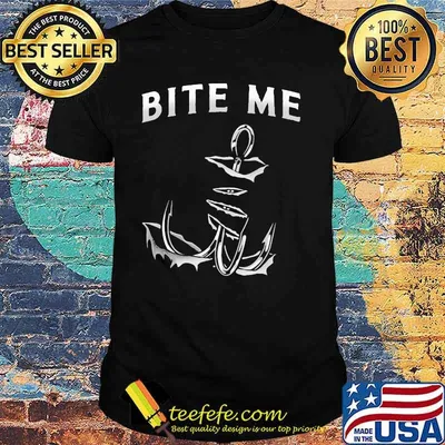 Bite Me Fishing American Flag Shirt