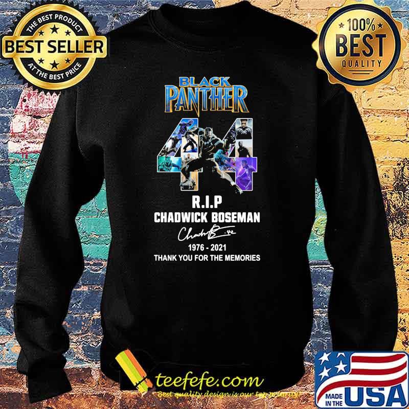 Black Panther Rip Chadwick Boseman 1976 2021 Thank You For The Memories Signature Shirt Sweater Black Panther Rip Chadwick Boseman 1976 2021 Thank You For The Memories Signature Shirt Sweater