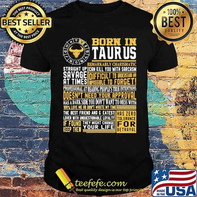 Born in Taurus Straight Up Savage At Times Shirt