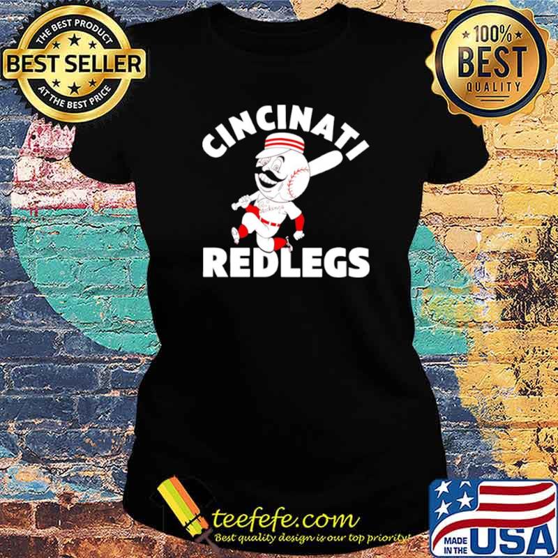 Cincinnati Redlegs rae stockings Ladies tee Cincinnati Redlegs rae stockings Ladies tee