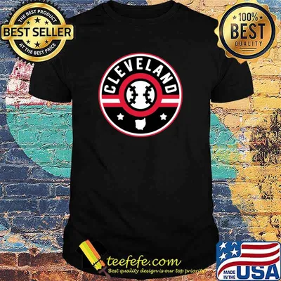 Cleveland Baseball Stars and Stripes Ohio Map Outline Shirt