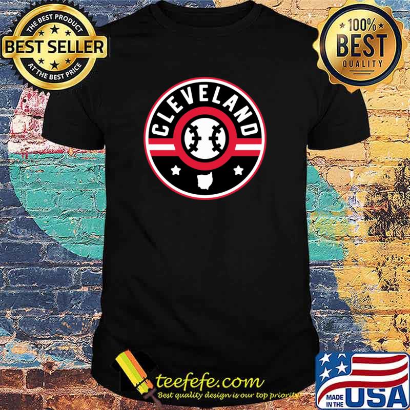 Cleveland Baseball Stars and Stripes Ohio Map Outline Shirt Cleveland Baseball Stars and Stripes Ohio Map Outline Shirt