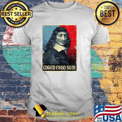 Cogito Ergo Sum René Descartes Principles Philosophy Vintage Shirt