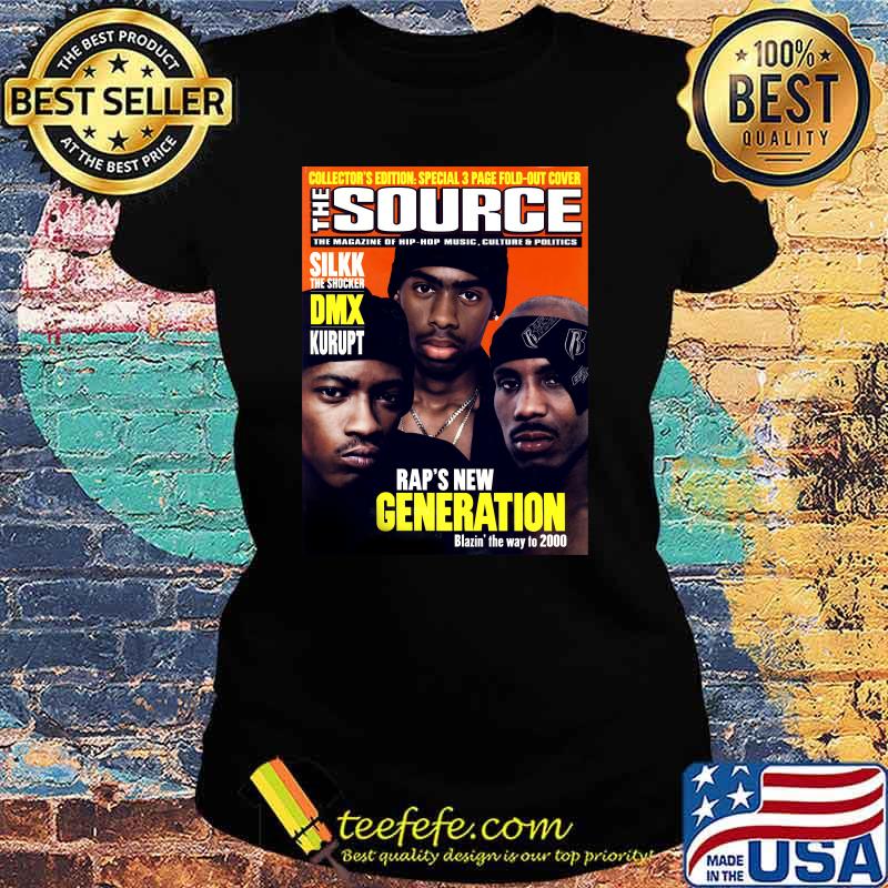 Collector Edition Special 3 Page Fold Out Cover The Source Silk The Shocker DMX Kurupt Rap’s New Generation Blazin The Way To To 2000 Shirt Ladies tee Collector Edition Special 3 Page Fold Out Cover The Source Silk The Shocker DMX Kurupt Rap’s New Generation Blazin The Way To To 2000 Shirt Ladies tee