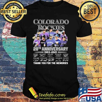 Colorado Rockies 28th Anniversary 1993 2021 Thank You For The Memories Signature Shirt
