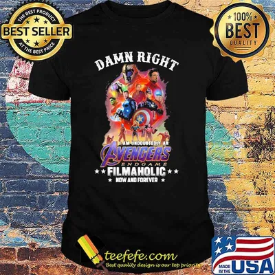 Damn Right I Am Undoubtedly An Avengers Endgame Filmaholic Now And Forever Shirt