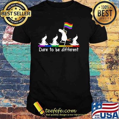 Dare To Be Different LGBT Unicorn Shirt