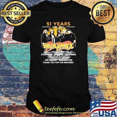 51 Years 1970 2021 Aerosmith Thank You For The Memories Signature Shirt