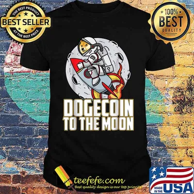 Dogecoin To The Moon Doge Shiba Rocket Shirt