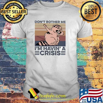 Don't Brother Me I'm Havin' A Crisis Raccoon Vintage Shirt