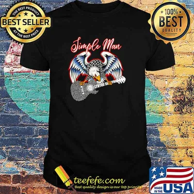 Eagle Lynyrd Skynyrd simple man guitar shirt