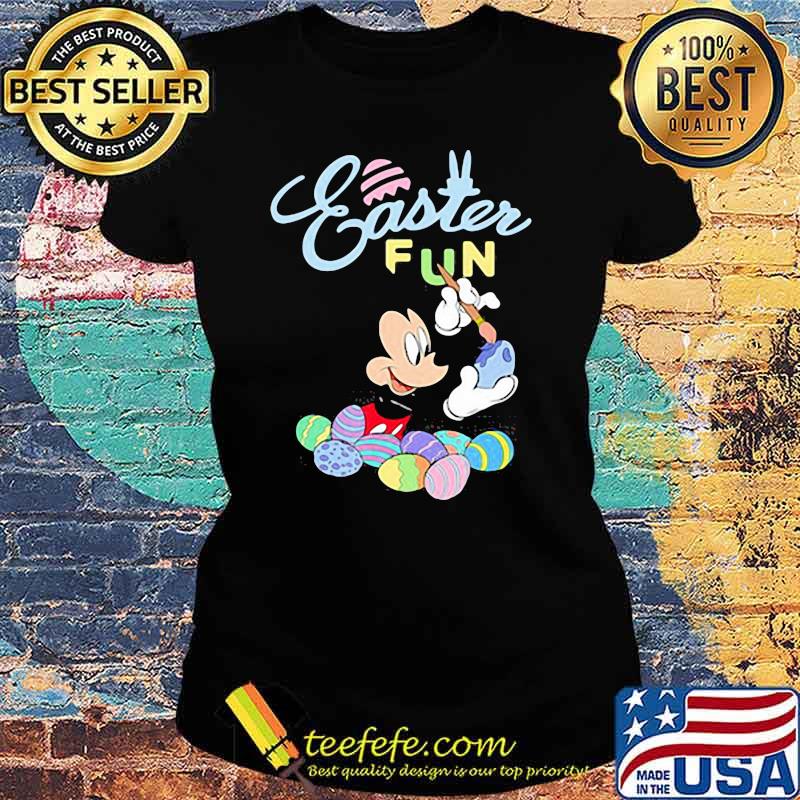 Easter Fun Mickey Paint Egg Shirt Ladies tee Easter Fun Mickey Paint Egg Shirt Ladies tee