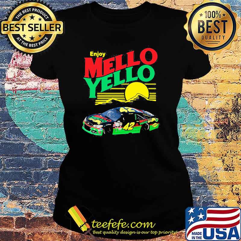 Enjoy Mello Yello Sunset Nascar Kyle Larson Shirt Ladies tee Enjoy Mello Yello Sunset Nascar Kyle Larson Shirt Ladies tee