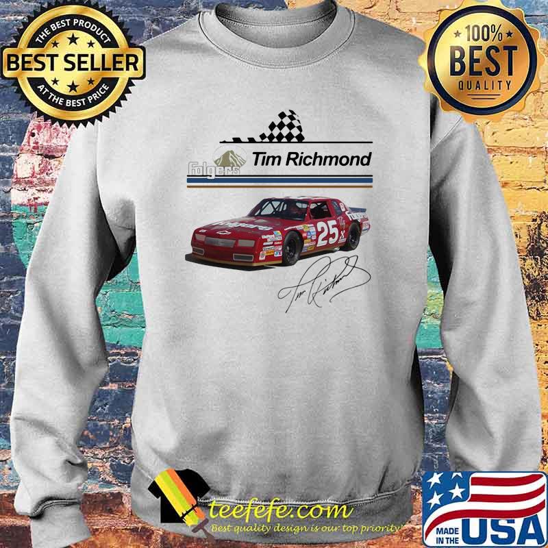 Folgers Tim Richmond Nascar Signature Shirt Sweater Folgers Tim Richmond Nascar Signature Shirt Sweater