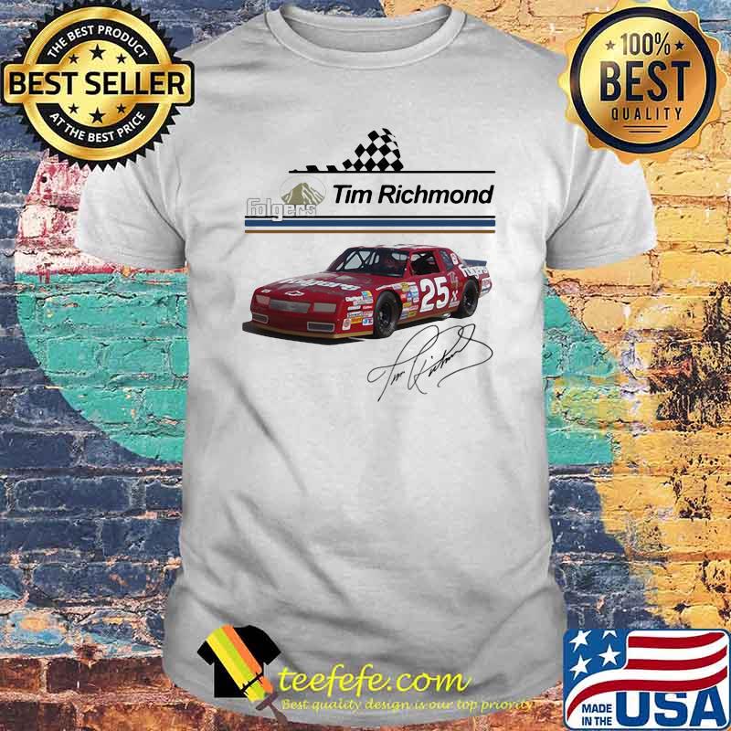 Folgers Tim Richmond Nascar Signature Shirt