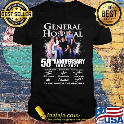 General Hospital 58th Anniversary 1963 2021 Thank You For The Memories Signature Shirt