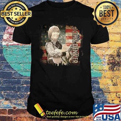 Graphic John Art Denver Vaporware Music Retro Flag American Shirt