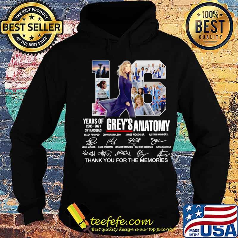 Greys Anatomy 16 Years Of 2005 2021 371 Episodes Thank You For The Memories Signatures Hoodie Greys Anatomy 16 Years Of 2005 2021 371 Episodes Thank You For The Memories Signatures Hoodie