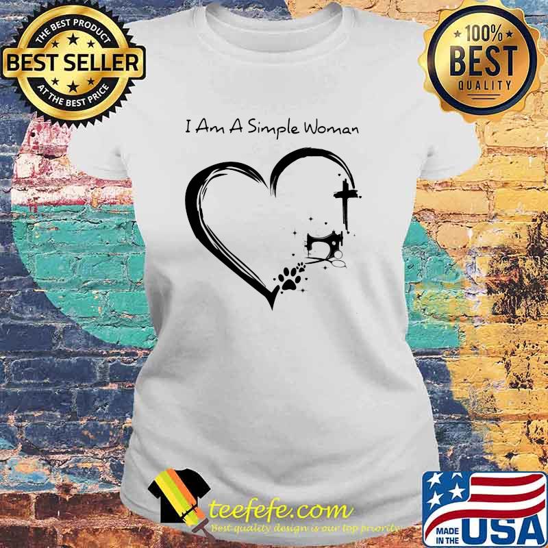 I Am A Simple Woman Dog Sewing And Jesus Shirt Laides tee I Am A Simple Woman Dog Sewing And Jesus Shirt Laides tee