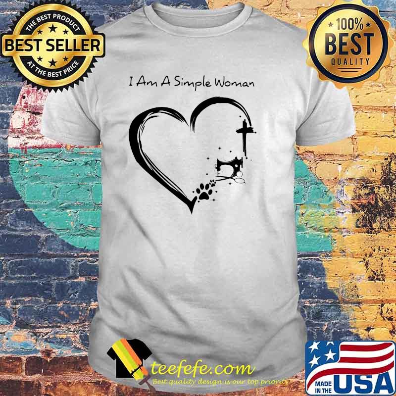 I Am A Simple Woman Dog Sewing And Jesus Shirt I Am A Simple Woman Dog Sewing And Jesus Shirt