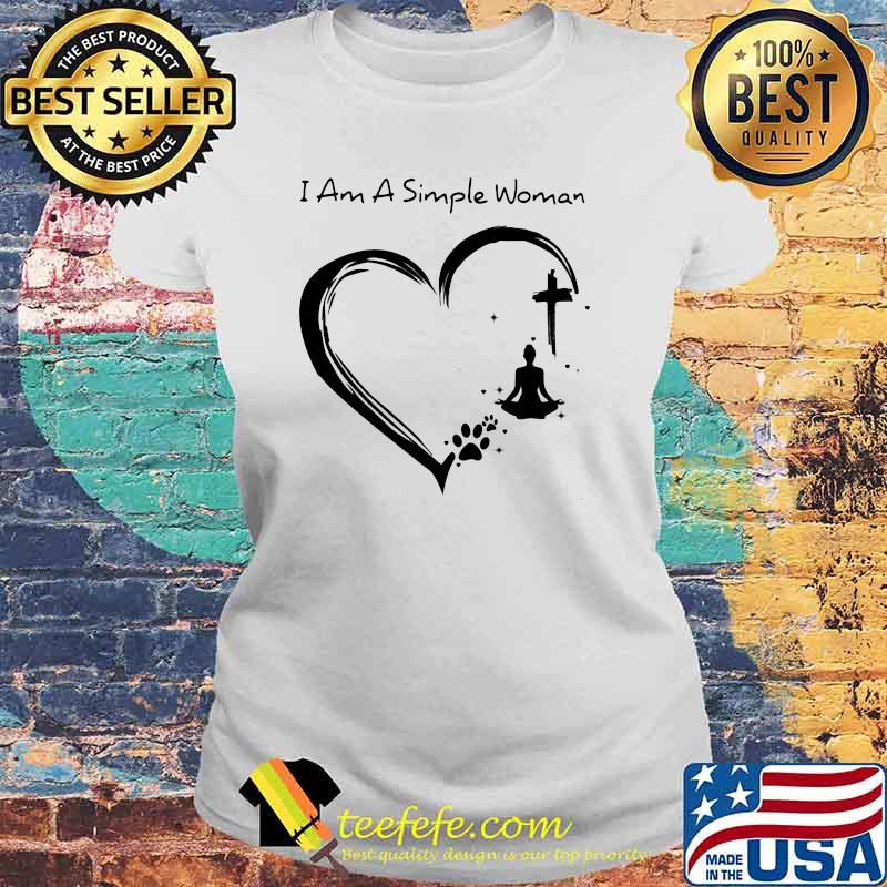 I Am A Simple Woman Dog Yoga And Jesus Shirt Laides tee I Am A Simple Woman Dog Yoga And Jesus Shirt Laides tee