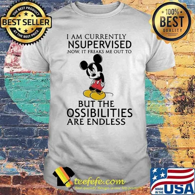 I Am Currently Unsupervised I Know It Freaks Me Out To But The Possibilities Are Endless Mickey Shirt