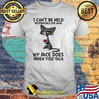 I Can't Be Held Responsible For What My Face Does When You Talk Cat Shirt