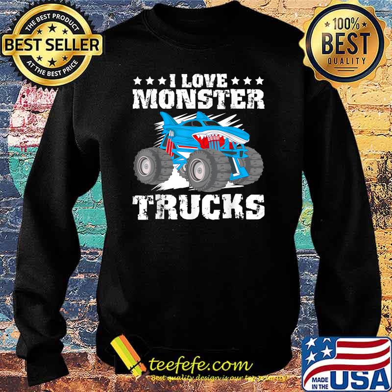 I Love Monster Trucks Stars Shirt Sweater I Love Monster Trucks Stars Shirt Sweater
