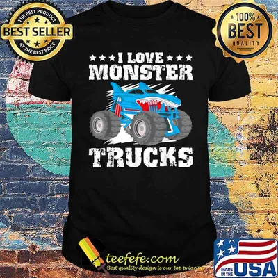 I Love Monster Trucks Stars Shirt