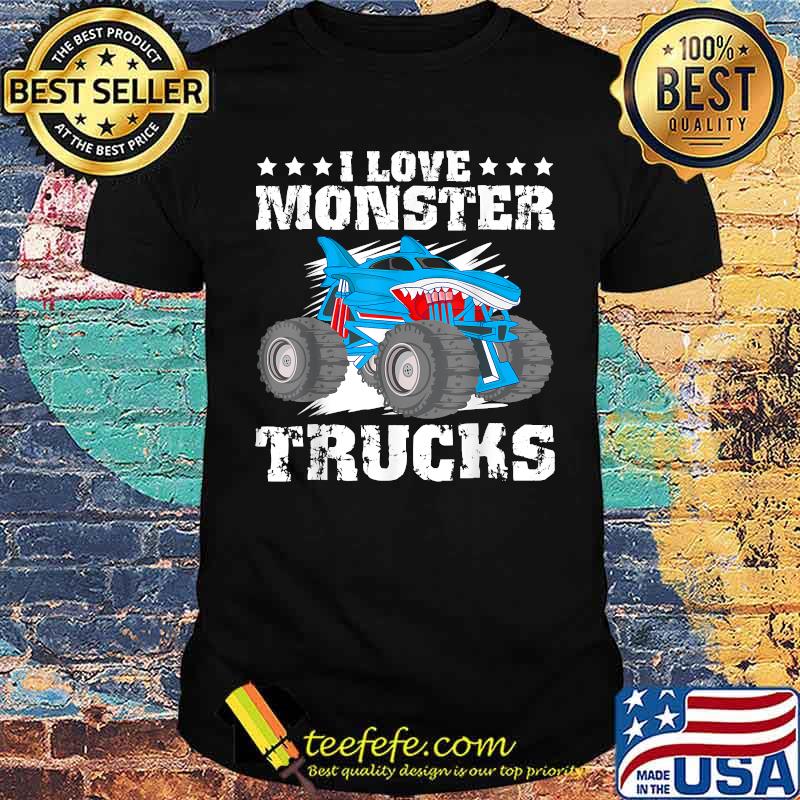 I Love Monster Trucks Stars Shirt