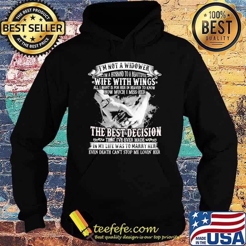 I'm not a widower I'm a husband to a beautiful wife with wings Hoodie I'm not a widower I'm a husband to a beautiful wife with wings Hoodie