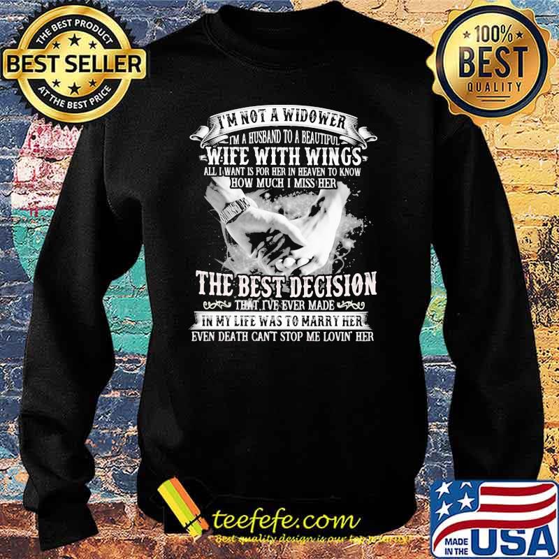 I'm not a widower I'm a husband to a beautiful wife with wings Sweater I'm not a widower I'm a husband to a beautiful wife with wings Sweater