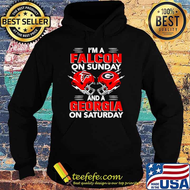 I’m A Falcon On Sunday And A Georgia On Saturday Shirt Hoodie I’m A Falcon On Sunday And A Georgia On Saturday Shirt Hoodie