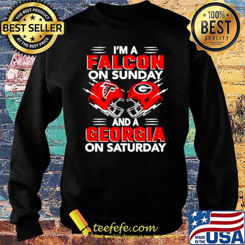 I’m A Falcon On Sunday And A Georgia On Saturday Shirt Sweater I’m A Falcon On Sunday And A Georgia On Saturday Shirt Sweater
