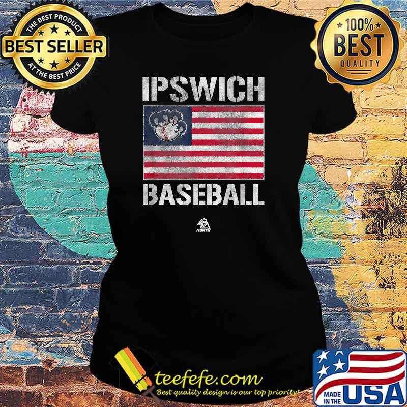 Ipswich Baseball Patriot American Flag Shirt Ladies tee Ipswich Baseball Patriot American Flag Shirt Ladies tee