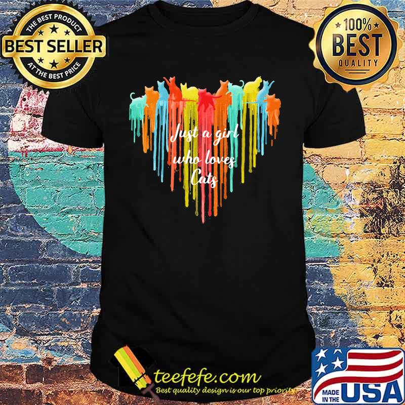 Just A Girl Who Loves Cats Watercolor Shirt