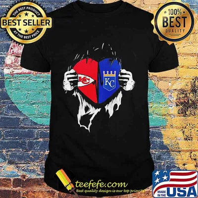 Kansas City Chiefs And Kansas City Royals Football Shirt