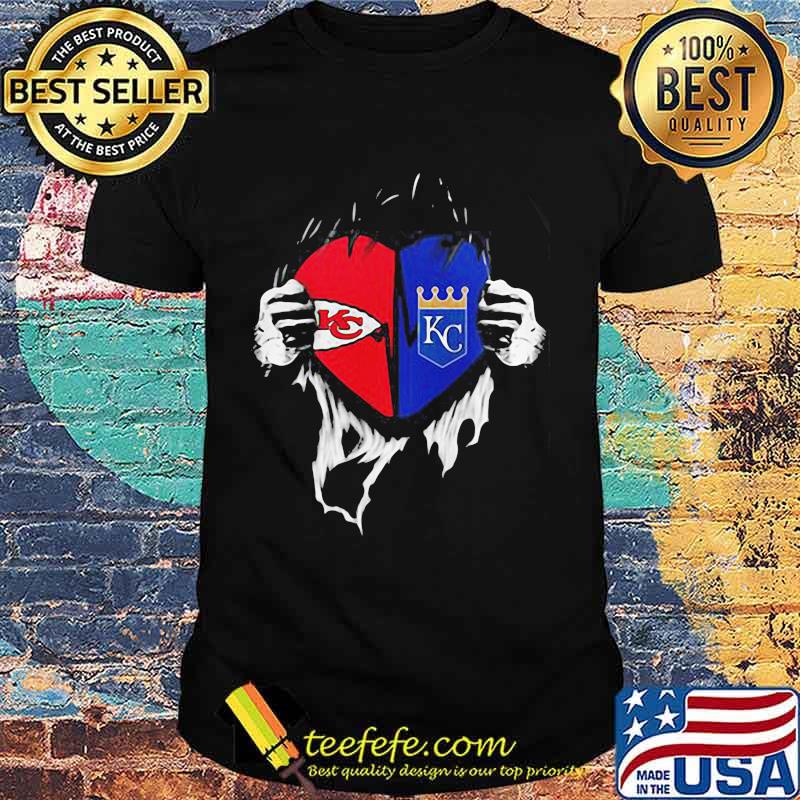Kansas City Chiefs And Kansas City Royals Football Shirt