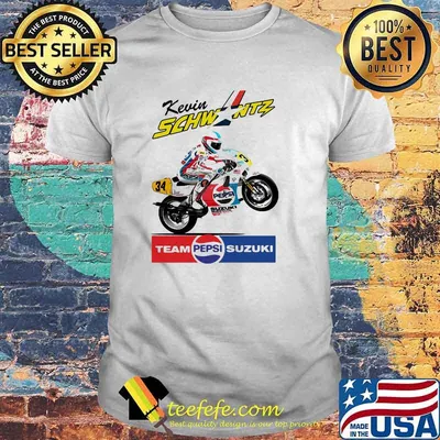 Kevin Schwantz Team Pepsi Suzuki World Champion Motorcycle Shirt