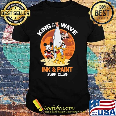 King Of The Wave Inks And Paint Surf Club Disney Shirt