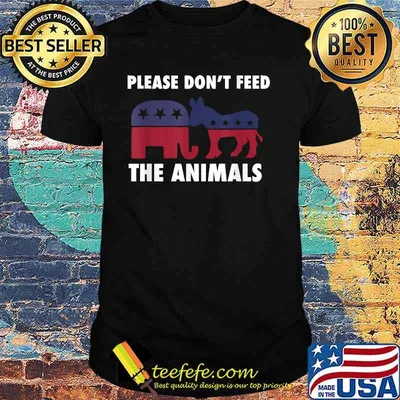 Libertarian Political Please Don't Feed The Animals Logo Election Shirt